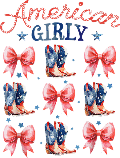 Coquette American Girly 4th Of July Western Cowgirl Boot Women's Dry Zone Grid Polo