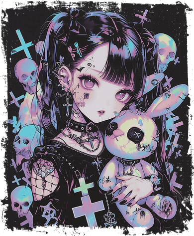 Anime Girl Goth Bunny Cute E Girl Gothic Outfit Grunge Tumbler