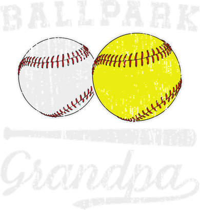 Ballpark Grandpa Softball Baseball Grandpa Of Ballers Hat
