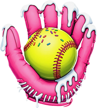 Baseball Drip Ice Cream Sprinkles Baseball Glove Coffee Mug