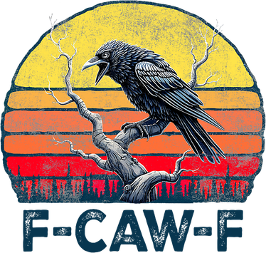 F-Caw-F Funny Raven Crow Vintage Gothic Bird Pun Women's Sweatshirt