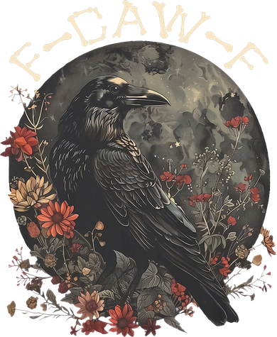 Funny F Caw F Raven Bird Saying Graphic Toddler Hoodie