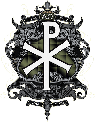 Christogram Jesus Christ Symbol Chi Ro Alpha Omega Catholic Women's V-Neck T-Shirt