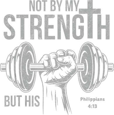 My Strength Christian Bible Gym Workout Weightlifting  Women's Long Sleeve Shirt