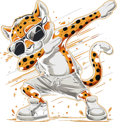 Dabbing Cheetah Wear Glasses Cute Funny Cheetah Animal Baby Bodysuit