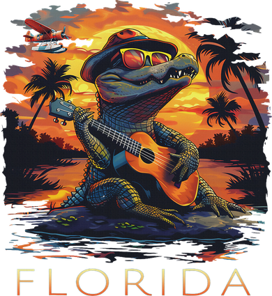 Florida Vacation Cute Alligator Women's Sweatshirt