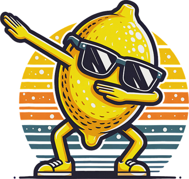Funny Dab Lemon Dancing Dabbing Retro Fruit Kids T-Shirt