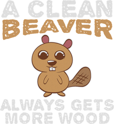 Dirty Funny Adult Clean Beaver Wood Kids T-Shirt