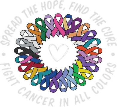 Fight Cancer In All And Every Color Flower Ribbon Heart Love Tumbler