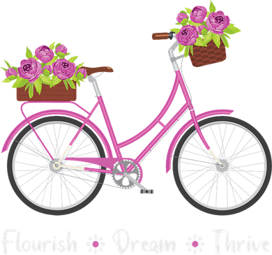 Flourish Dream Thrive Floral Bike Bicycle Subtle 8647 Trump Button