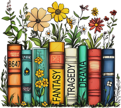 Fantasy Drama Tragedy Book Floral Subtle Anti Trump Button