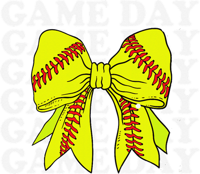 Game Day Vibes Coquette Bow Softball Mama Softball Girl Kids Sweatshirt