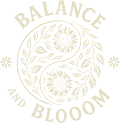Balance Blooom Yin Yang Floral Zen Nature Boho Calm Coaster