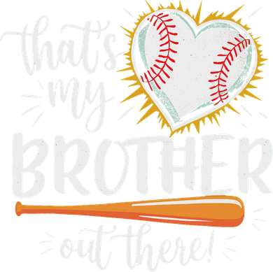 That's My Brother Out There Baseball Sister Kids Hoodie