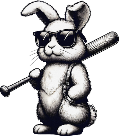 Funny Easter Bunny Playing Baseball Sports Baseball Player Long Sleeve Shirt
