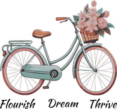 Flourish Dream Thrive Floral Bike Trump Subtle Resist Women's Hoodie