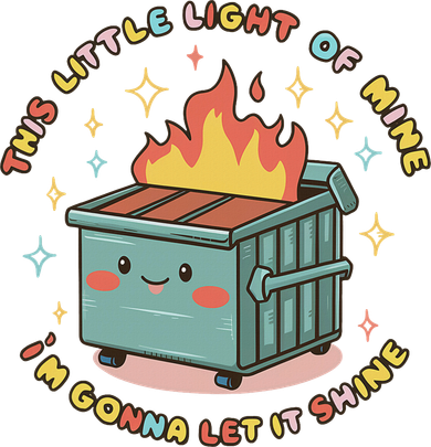 Dumpster Fire Light I'm Gonna Let It Shine Halloween Tote Bag