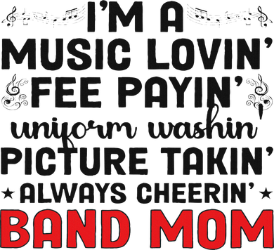 I'm A Band Mom Marching Band Mom Marching Band Mother Transport Backpack
