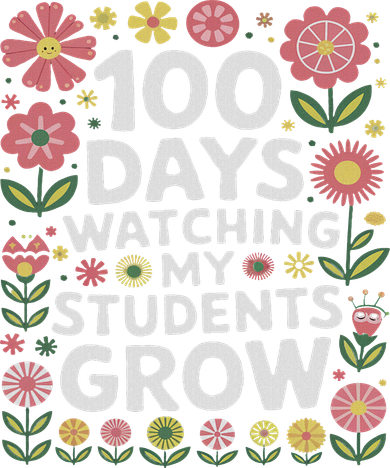 Retro Flowers For 100 Days Of School Teacher Appreciation  Toddler Long Sleeve