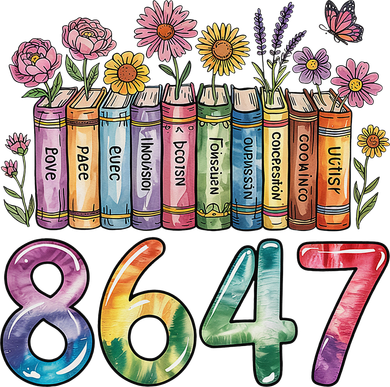 Floral Bookshelf 8647 Inclusion And Love Teacher Women's Long Sleeve Shirt