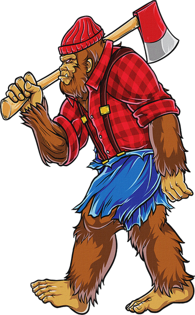 Bigfoot Lumberjack Funny Woodworking Sasquatch Lover Doddie Hoodie