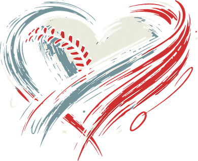 Baseball Heart Baseball Brushstroke Lover Women Ornament