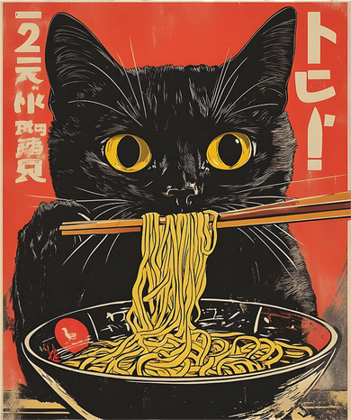 Cat Ramen Japanese Funny Anime S Kawaii Cat Women Long Sleeve Shirt
