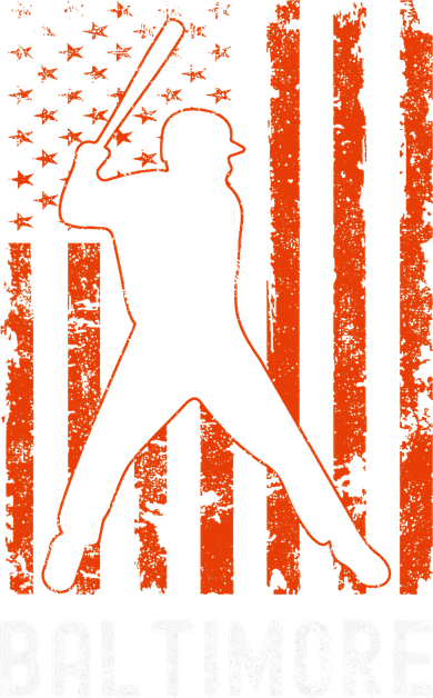 Baltimore Maryland American Flag Baseball Weathered Tank Top