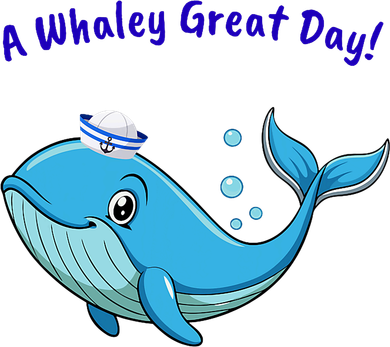Cute Whale With Sailor Hat Women's T-Shirt