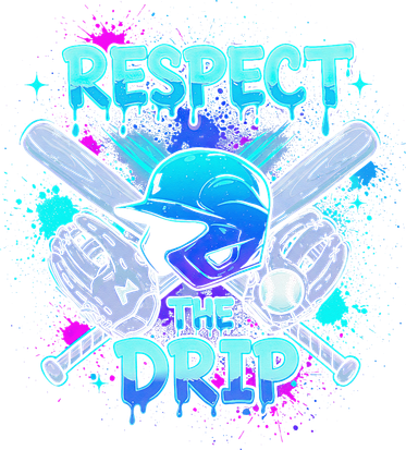 Respect The Drip Baseball Ice Cream Drip Button