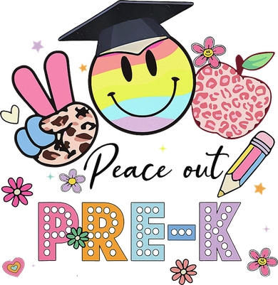 Peace Out Preschool Graduation Pre-K Last Day Of School Women's T-Shirt