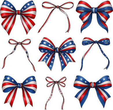 Retro American Flag Coquette Bow Patriotic 4th July Girl Tote Bag