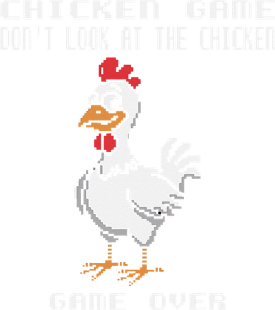 Chicken Game Chicken Funny Chicken Game Over Gift Button