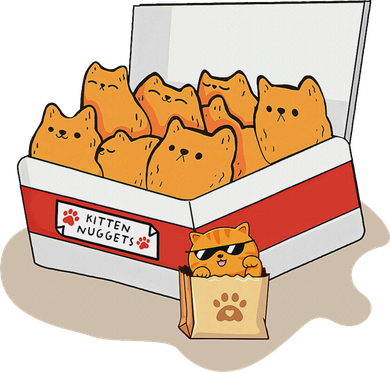 Kitten Nuggets Food Pun Gifts For, Women, Cat Lover Tumbler