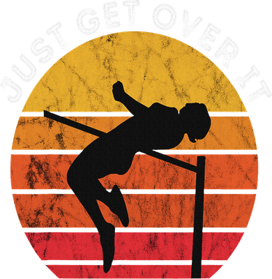 High Jump Vintage Retro Sunset Just Get Over It Jumping Toddler Long Sleeve