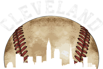 Cleveland Skyline City Vintage Baseball Lover Baby Bodysuit