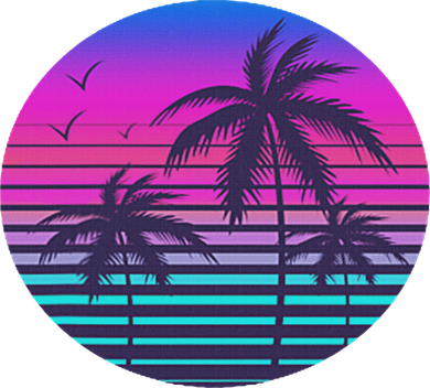 Sunset Cool Summer Vacation Women Beach Palm Tree Women's Sweatshirt