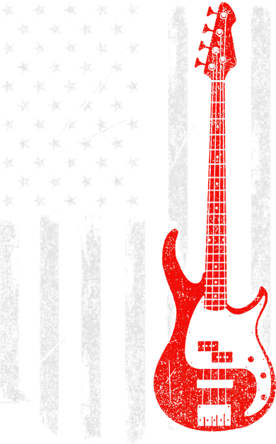 Bassist Usa American Flag Bass Guitar Player Musician Sweatshirt