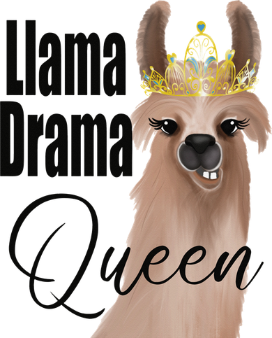 Llama Drama Queen Featuring An Adorable Llama With Crown_1 Gift Bucket Hat