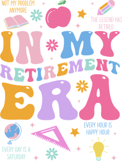 In My Retirement Era Retro Groovy Retired Teacher Women Women's T-Shirt