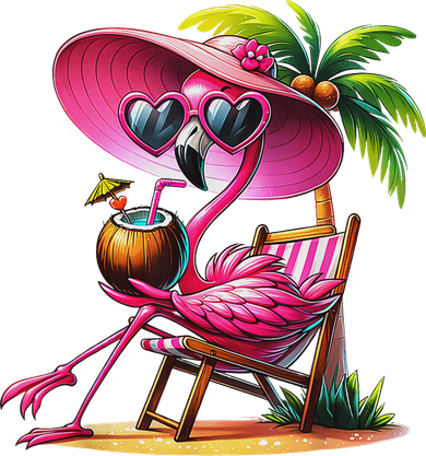 Flamingo Summer Vibes Beach Palm Tree Summer Vacation Bucket Hat