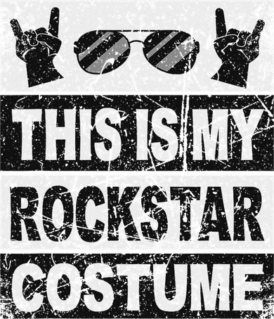 Retro Rockstar Costume Outfit Women Adult Rock Star Polo