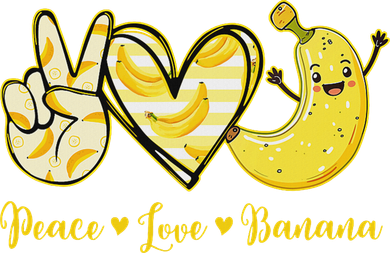 Peace Love Bananas Fresh Banana Fruit Lover Women Kids Sweatshirt