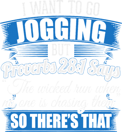 Jogging Design I I Wanted To Go Jogging But Proverbs 281 Hooded Wearable Blanket