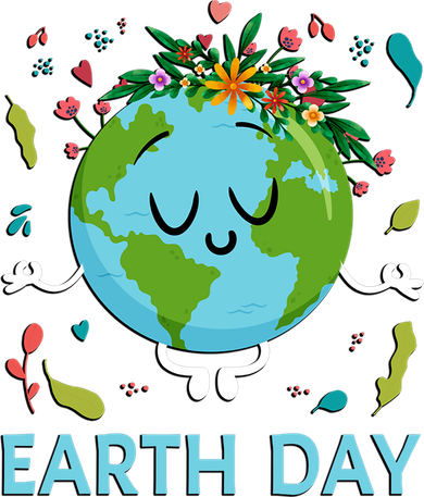Earth Day Floral Cute & Peaceful Planet Earth Day  Bucket Hat