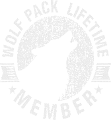 Lifetime Wolf Pack Member Distressed Howling Mousepad