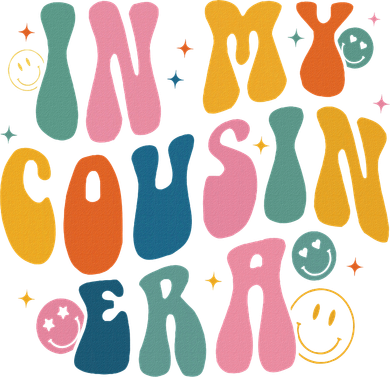 Retro Groovy In My Cousin Era, Funny Cool Cousin Tote Bag