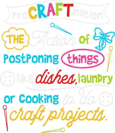 Procraftination Crafting Funny Crafter Apron