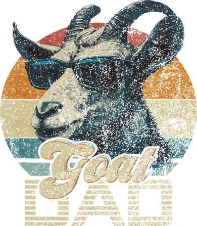 Vintage Retro Goat Dad Best Goat Daddy Funny Fathers Day Button