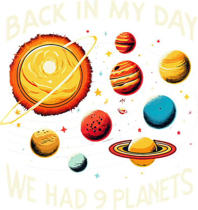 Funny Back In My Day We Had Nine Planet Astronomy Stargazing Women's Hoodie
